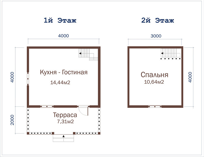 Проект дачного домика 6х4 с мансардой