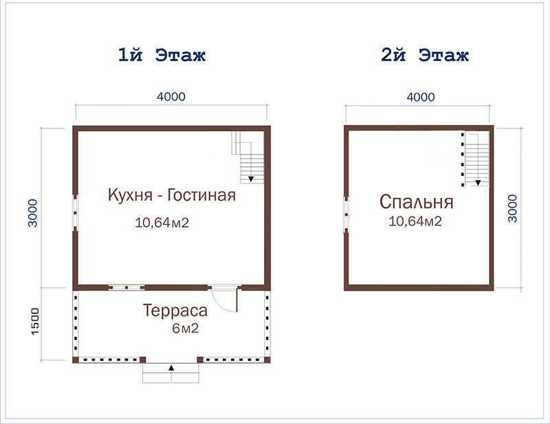 План садового домика 6х4